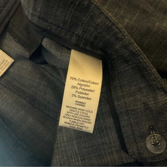 Van Heusen pants Capri ankle chambray look blue stretch size 10 - Picture 9 of 12